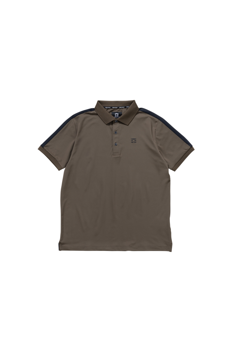 FIDES GOLF グレー ポロシャツ STRETCH SHOULDER LINE POLO S/S – FIDES