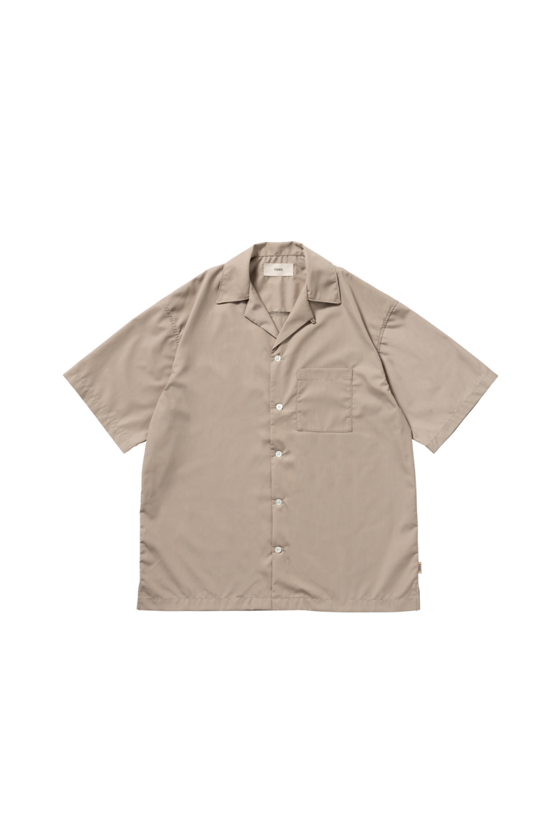 トップス COMOLI TYPEWRITER S/S open collar shirt wool_silk_ss_open_collar_shirt