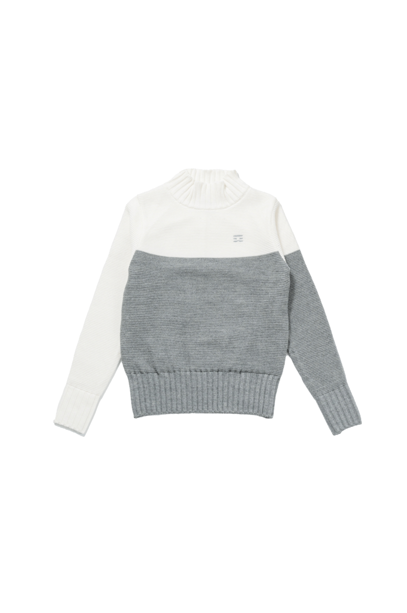 MOCK NECK LINING KNIT WOMEN