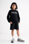 OVERLAP LOGO CREW NECK SWEAT KIDS
