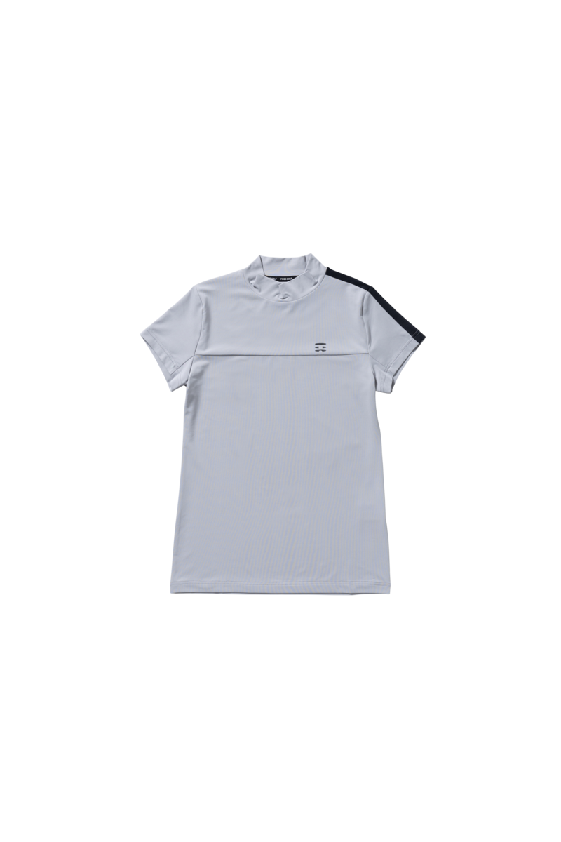 STRETCH SHOULDER LINE MOCK NECK S/S WOMEN