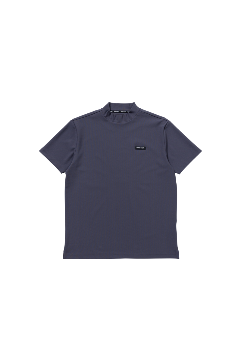 RECYCLE MESH LOGO MOCK NECK S/S