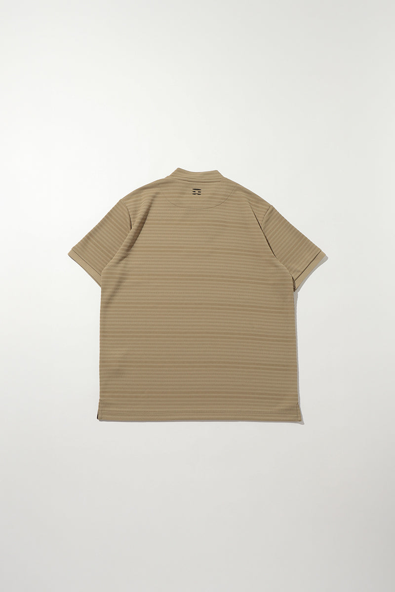 JACQUARD BORDER MOCK NECK S/S – FIDES