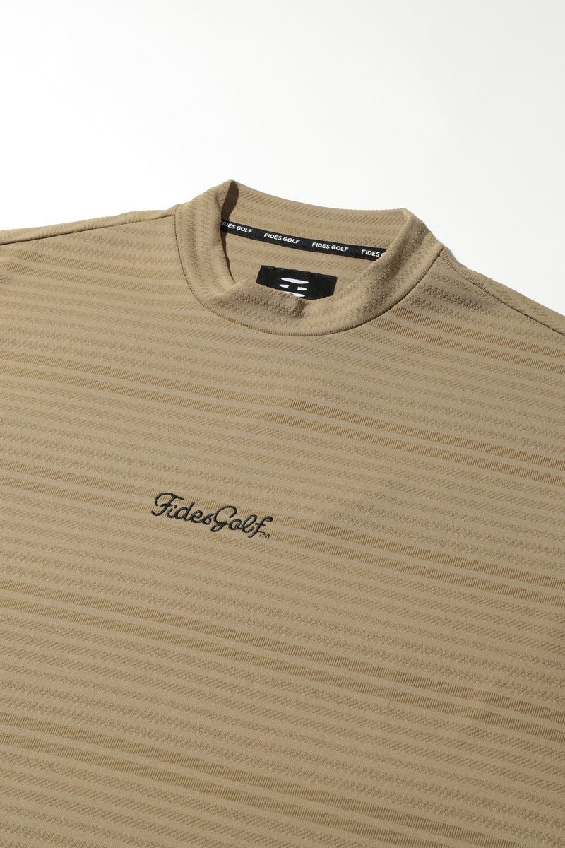 JACQUARD BORDER MOCK NECK S/S – FIDES