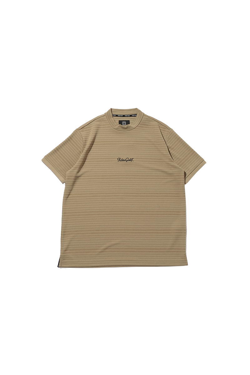 JACQUARD BORDER MOCK NECK S/S – FIDES