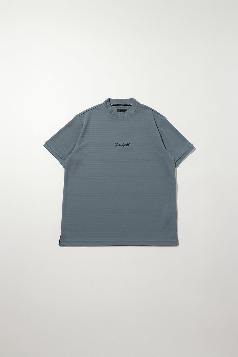 JACQUARD BORDER MOCK NECK S/S – FIDES