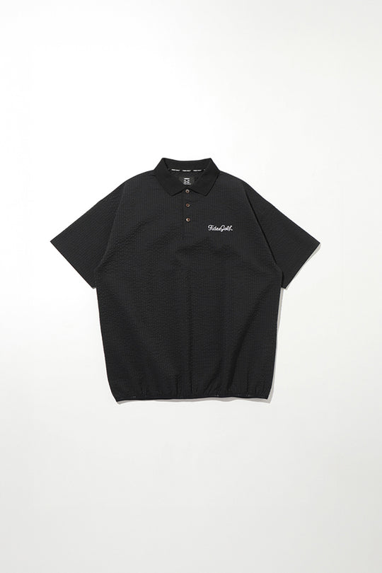 ◾️FIDES GOLF モックネック　サイズL グレー MESH TRICOT LOGO MOCK NECK S/S – FIDES