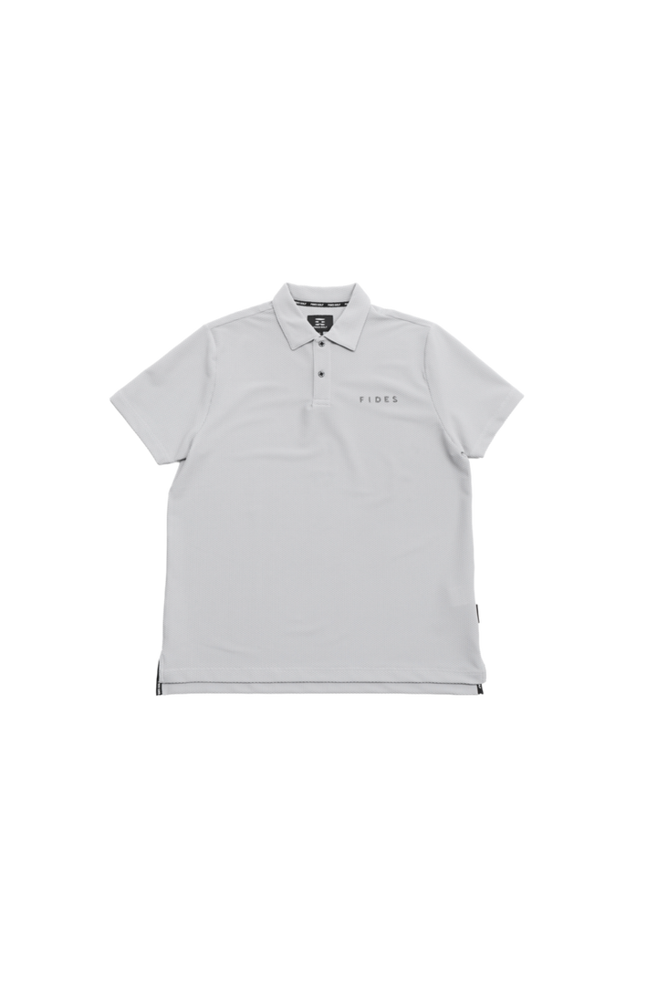 ◾️FIDES GOLF モックネック　サイズL グレー MESH TRICOT LOGO MOCK NECK S/S – FIDES