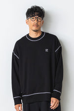 JACQUARD FRENCH TERRY 2LINE LOGO SWEAT