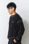 JACQUARD FRENCH TERRY 2LINE LOGO SWEAT