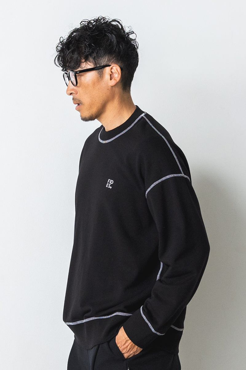 JACQUARD FRENCH TERRY 2LINE LOGO SWEAT