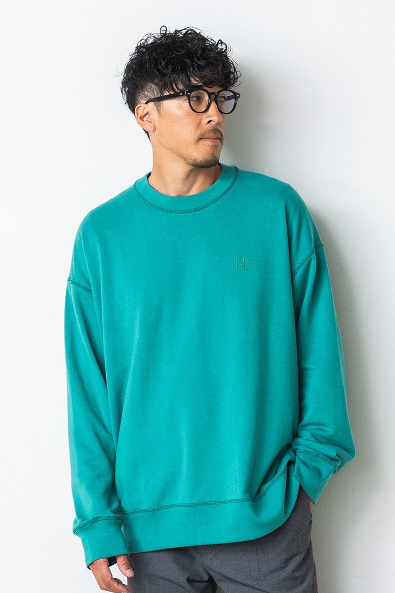 JACQUARD FRENCH TERRY 2LINE LOGO SWEAT