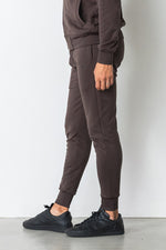 NYLON JACQUARD RIB PANTS