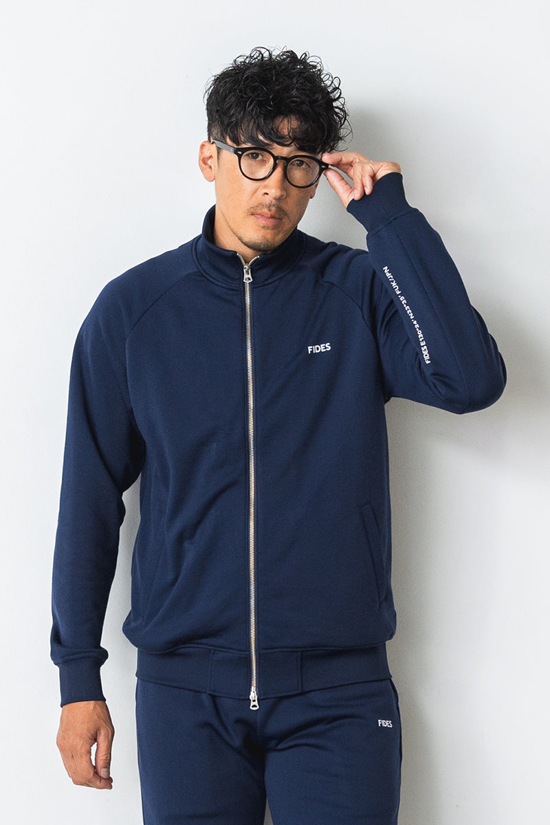 NYLON JACQUARD HIGH NECK ZIP