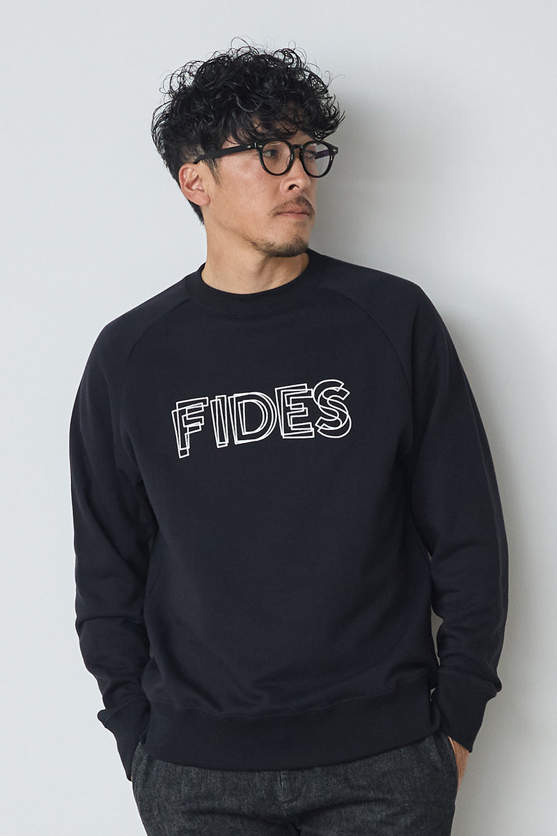 OVERLAP LOGO CREW NECK SWEAT – FIDES