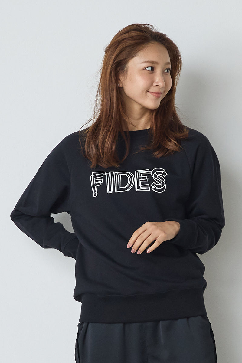 OVERLAP LOGO CREW NECK SWEAT – FIDES