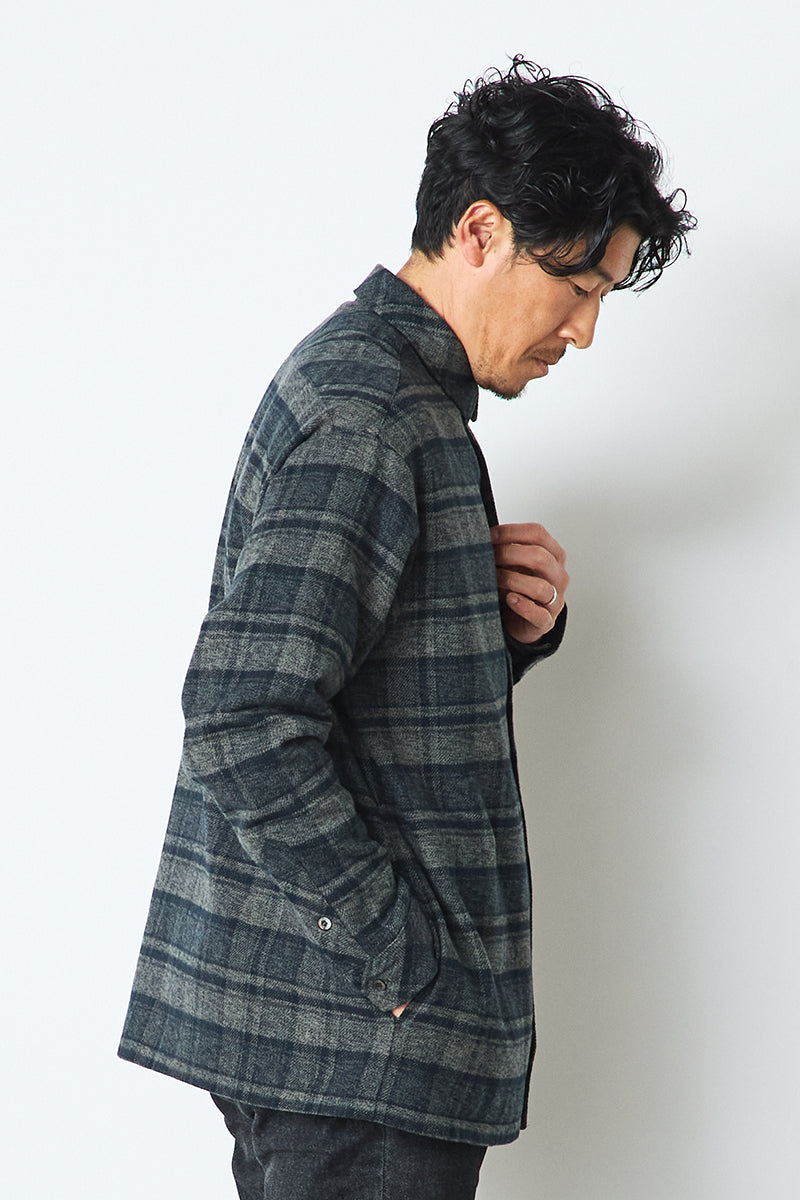 COTTON TWEED CHECK SHIRT JACKET – FIDES