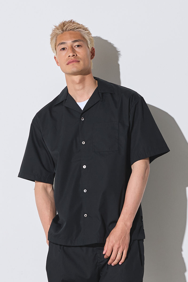 TYPEWRITER OPEN COLLAR SHIRT S/S – FIDES