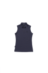 RECYCLE MESH BACK LOGO MOCK NECK N/S WOMEN