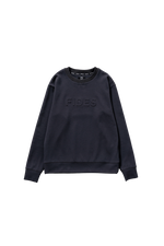 BACK MESH PUNCH CREW NECK SWEAT