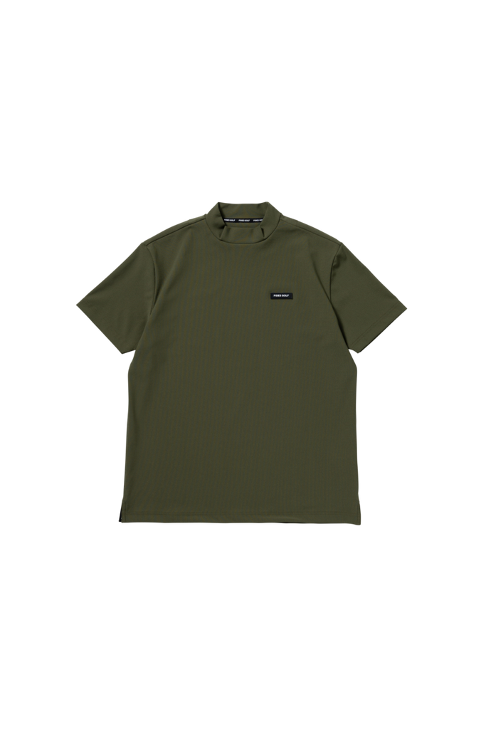 RECYCLE MESH LOGO MOCK NECK S/S
