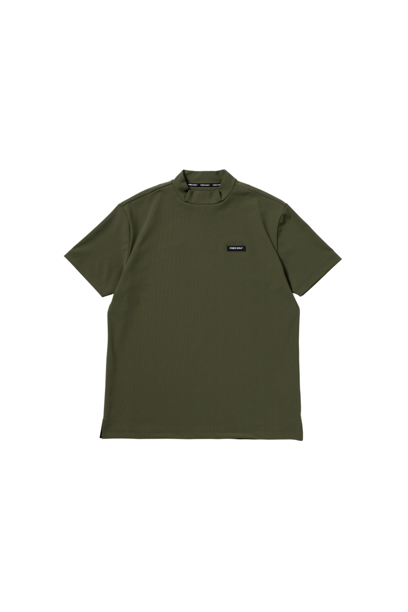 RECYCLE MESH LOGO MOCK NECK S/S