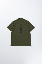 RECYCLE MESH LOGO MOCK NECK S/S