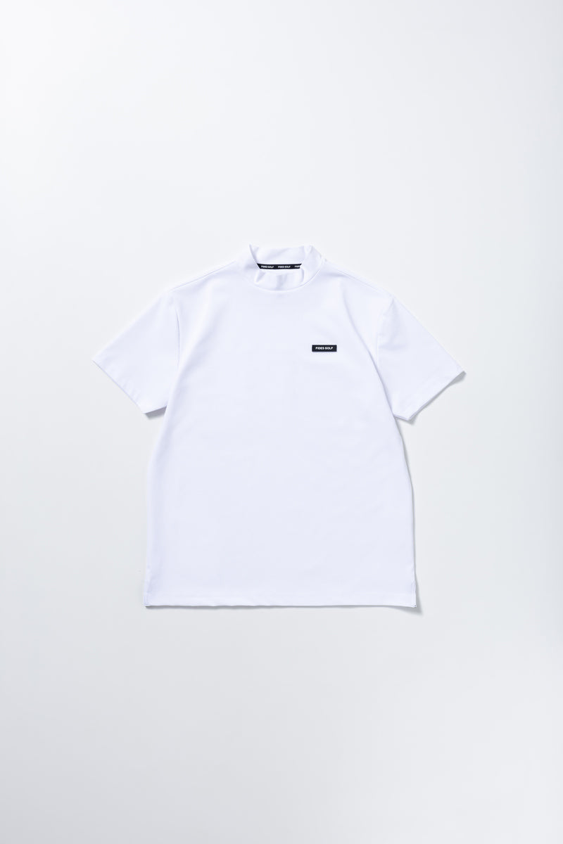 RECYCLE MESH LOGO MOCK NECK S/S