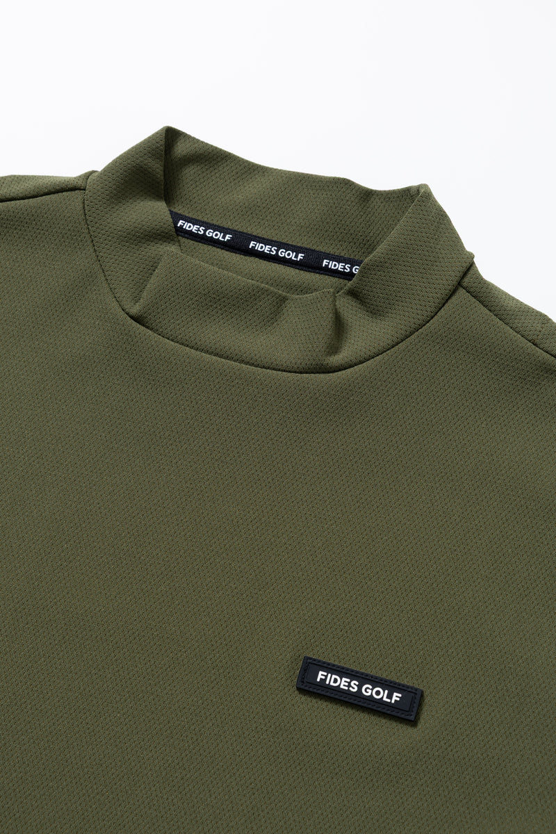RECYCLE MESH LOGO MOCK NECK S/S
