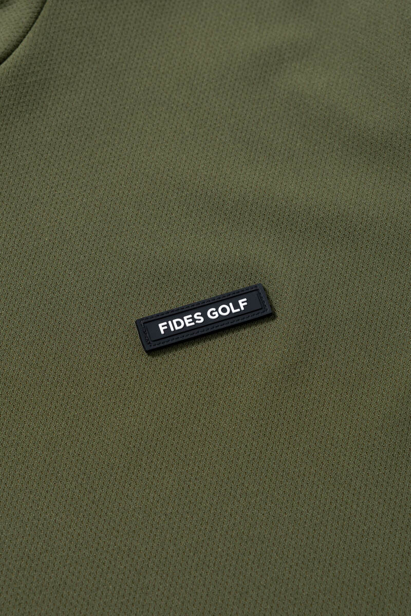 RECYCLE MESH LOGO MOCK NECK S/S