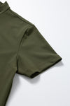RECYCLE MESH LOGO MOCK NECK S/S