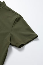 RECYCLE MESH LOGO MOCK NECK S/S