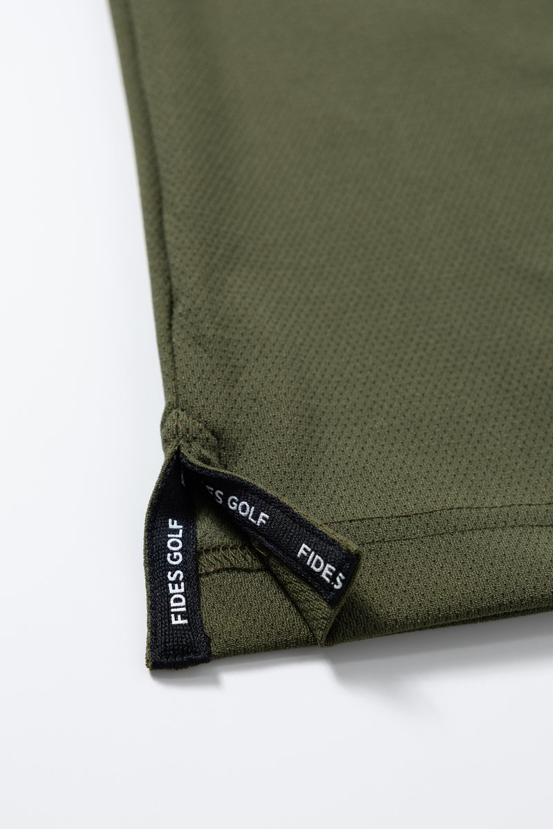 RECYCLE MESH LOGO MOCK NECK S/S