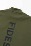 RECYCLE MESH LOGO MOCK NECK S/S