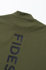 RECYCLE MESH LOGO MOCK NECK S/S