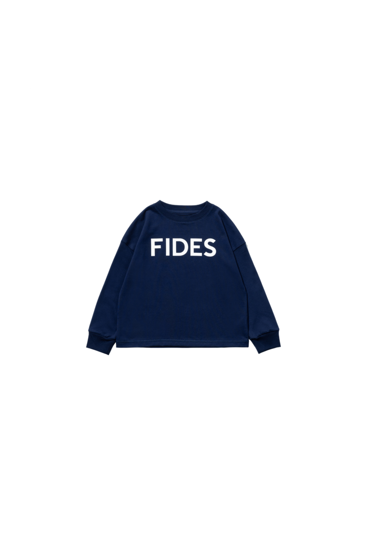 FIDES GOLF ネイビー クルーネックシャツ FIDES GOLF ネイビー クルーネックシャツ