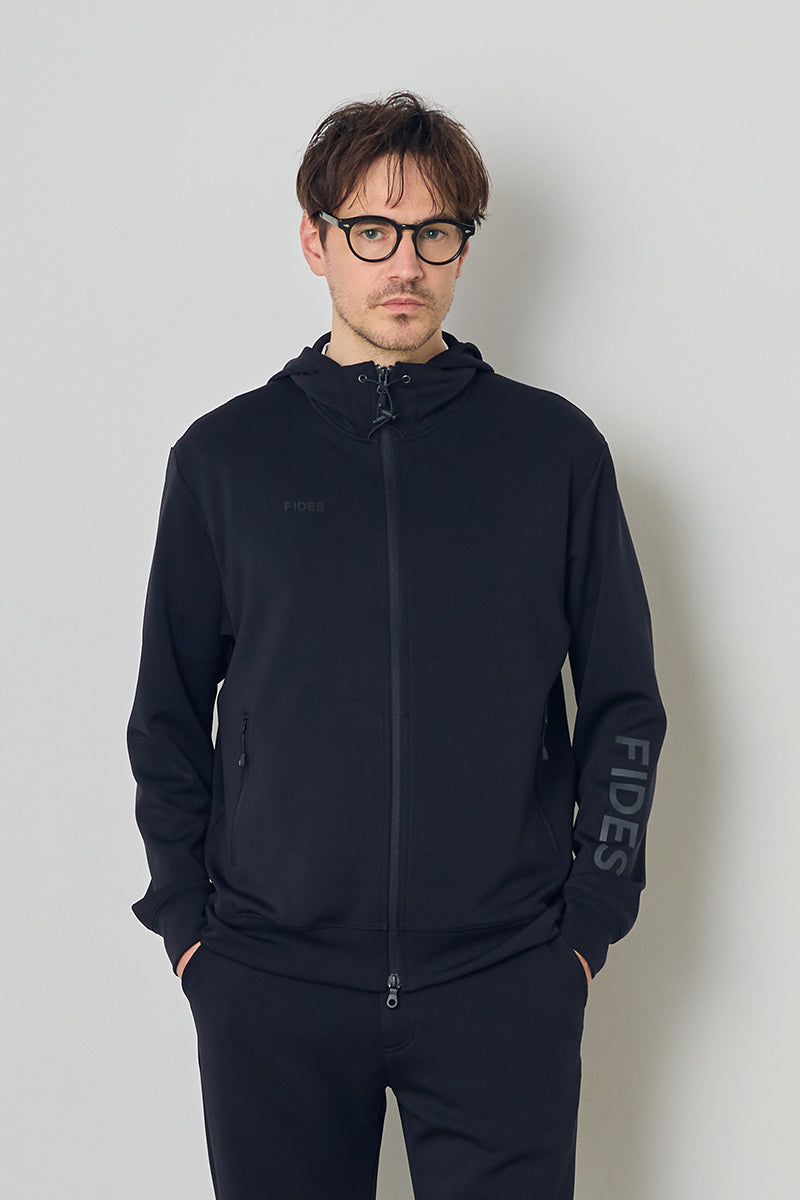 STRETCH JERSEY FULL ZIP PARKA – FIDES