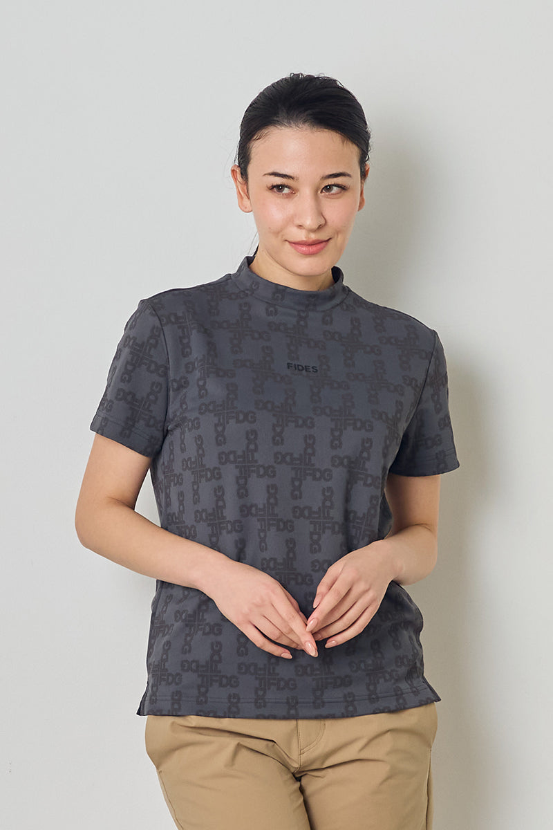 JACQUARD MOCK NECK S/S – FIDES
