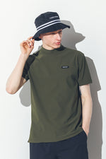 RECYCLE MESH LOGO MOCK NECK S/S