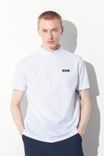 RECYCLE MESH LOGO MOCK NECK S/S