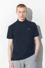 RECYCLE MESH LOGO MOCK NECK S/S