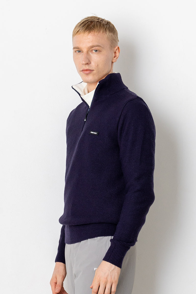 HALF ZIP LINING KNIT