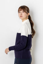 MOCK NECK LINING KNIT WOMEN