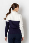 MOCK NECK LINING KNIT WOMEN