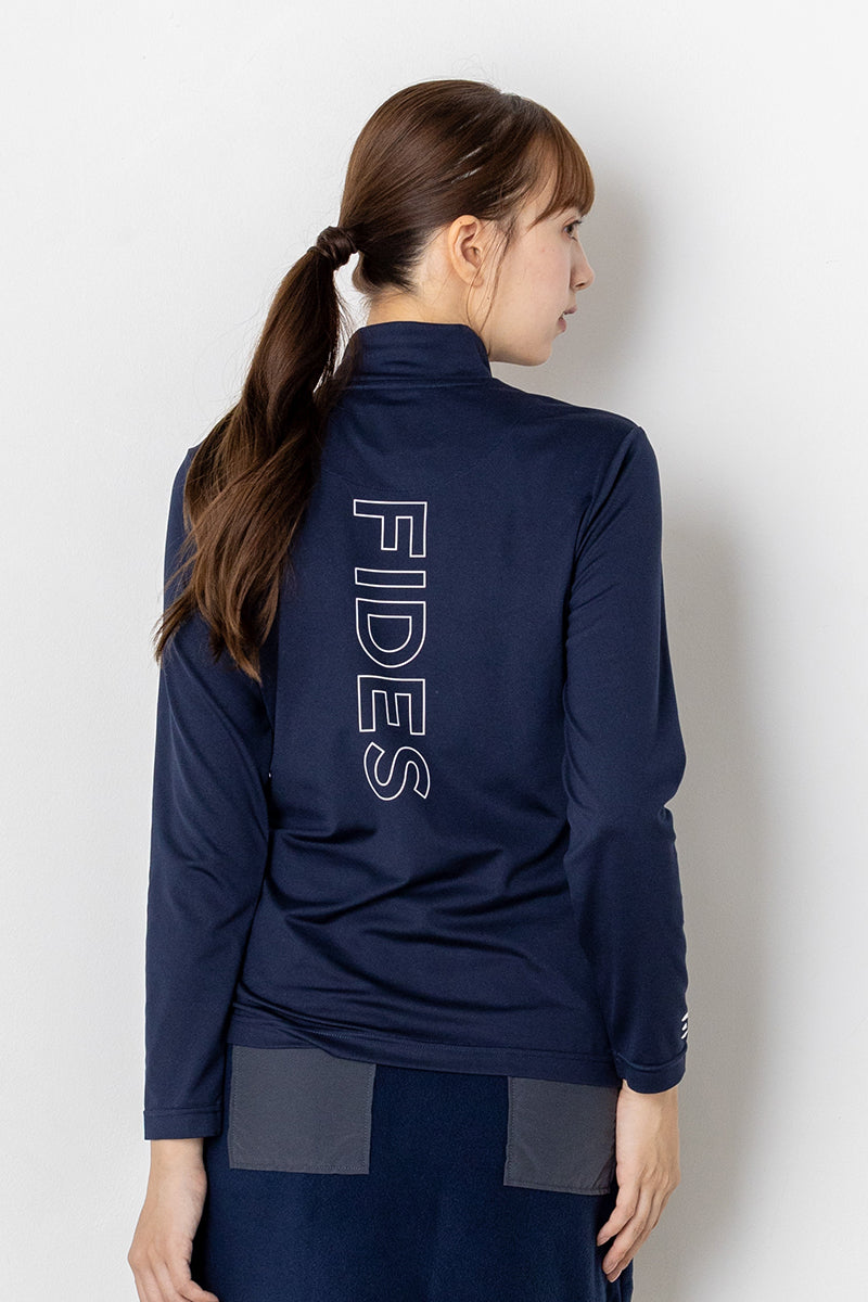 BACK LOGO MOCK NECK L/S