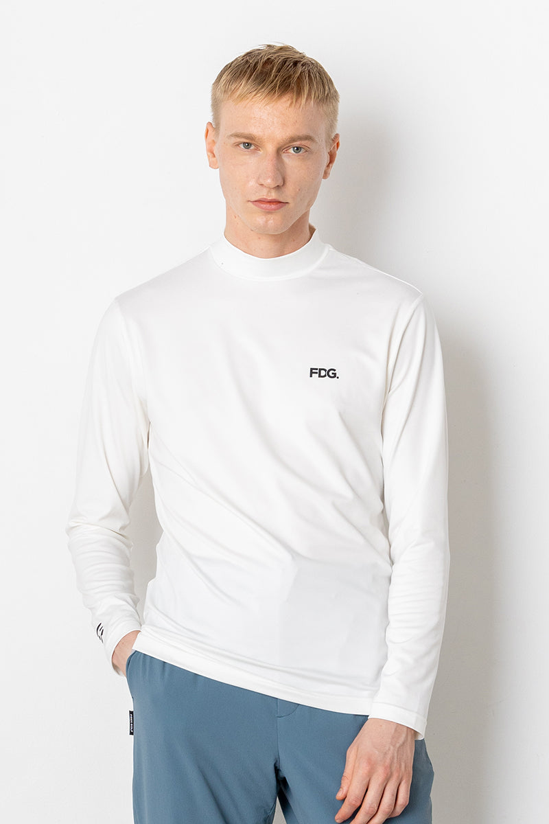 BACK LOGO MOCK NECK L/S