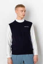 CREW NECK KNIT VEST