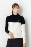 MOCK NECK LINING KNIT WOMEN