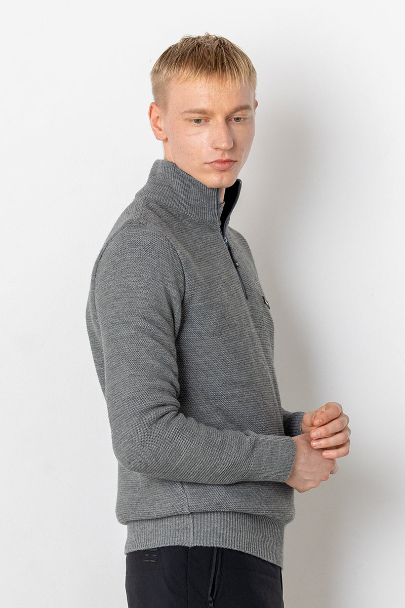 HALF ZIP LINING KNIT