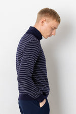 JACQUARD CREW NECK KNIT